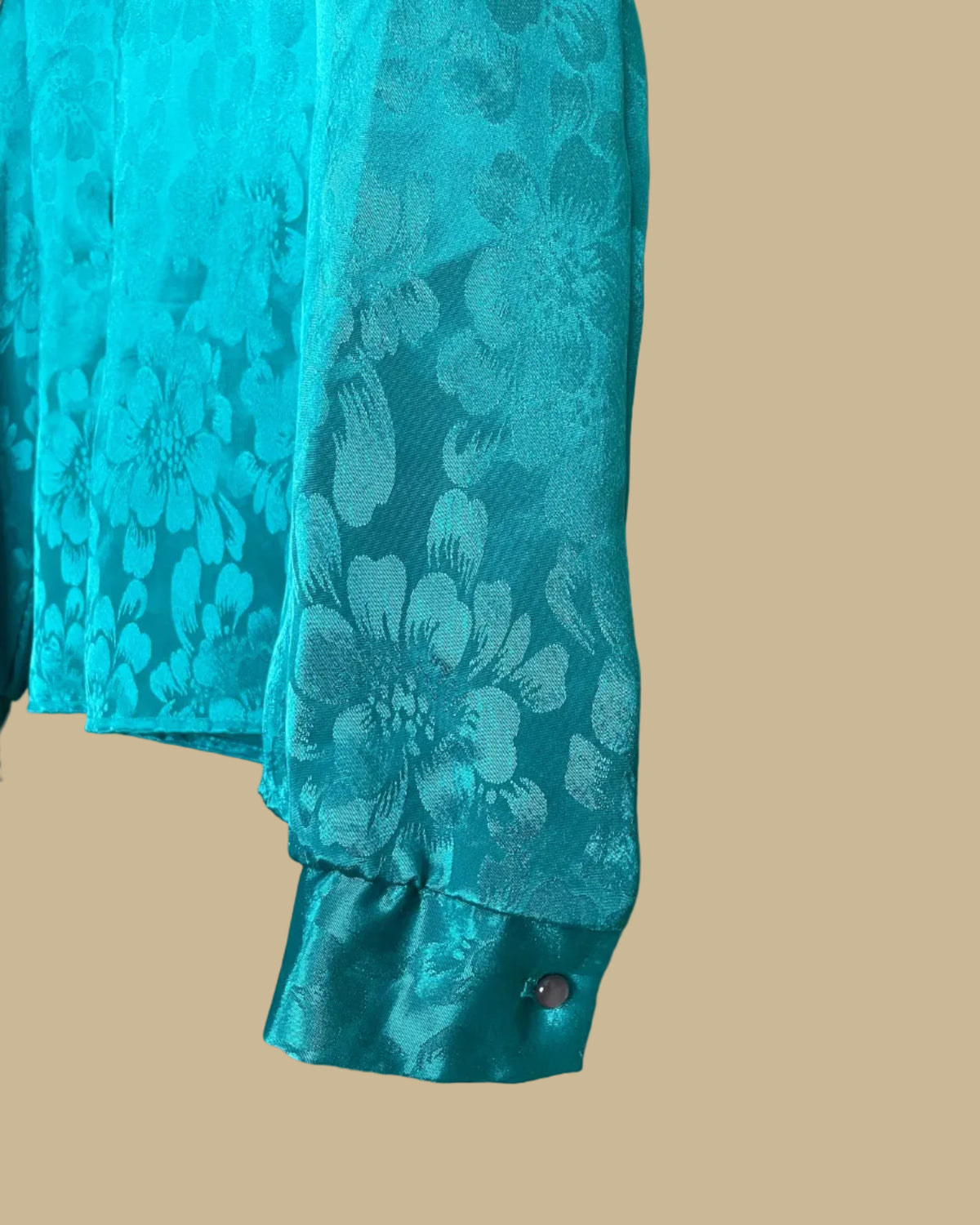 Interior label of the teal blouse showing the Ann Chabrol brand tag