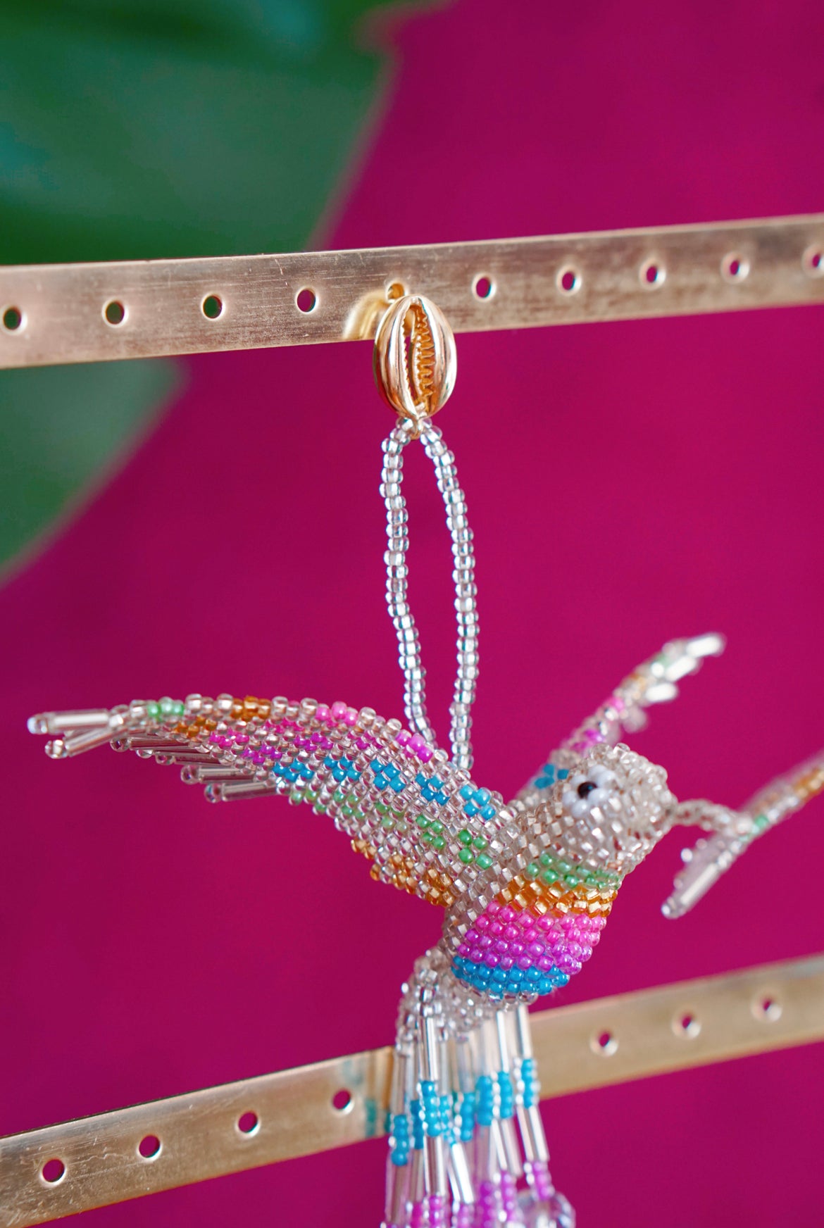 Hummingbird earrings in sparkling clear and pastels by Lillian & Joan