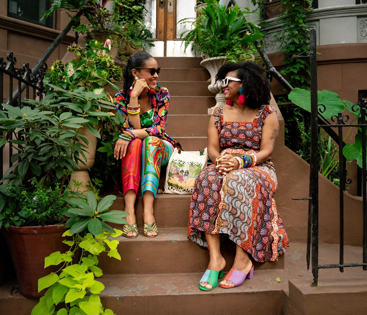 Sweet Girls art tote by Lillian & Joan