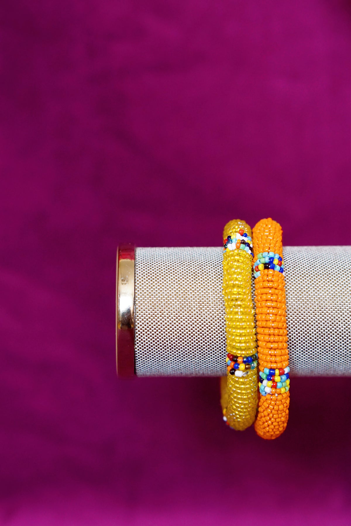 Handmade beaded Maasai bangles by Lillian & Joan