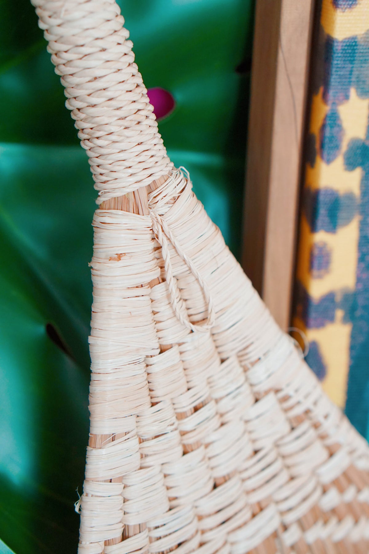 Guyana tibisiri hand fan and wall decor in natural by Lillian & Joan