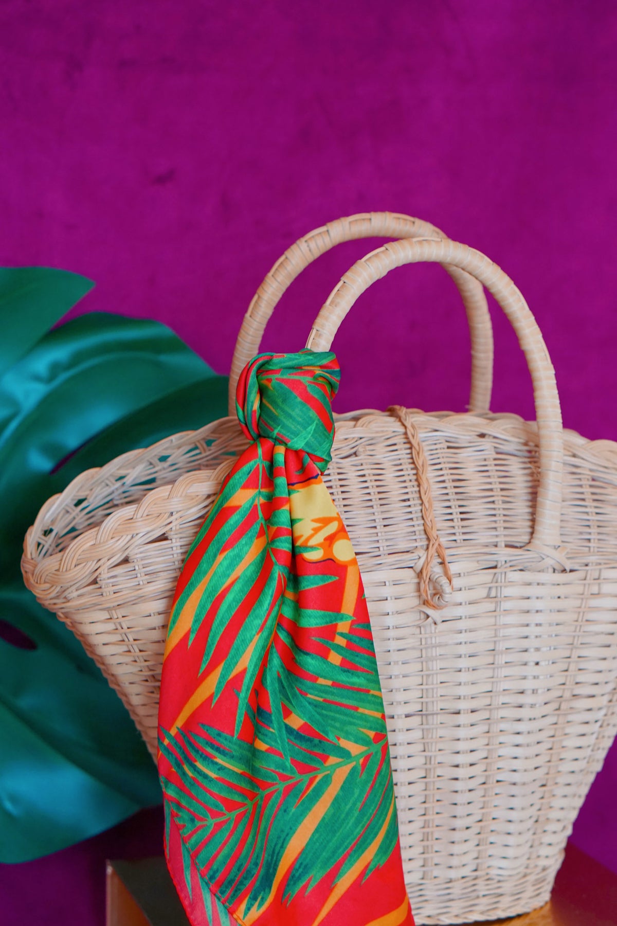 Guyana woven wicker basket in natural by Lillian & Joan