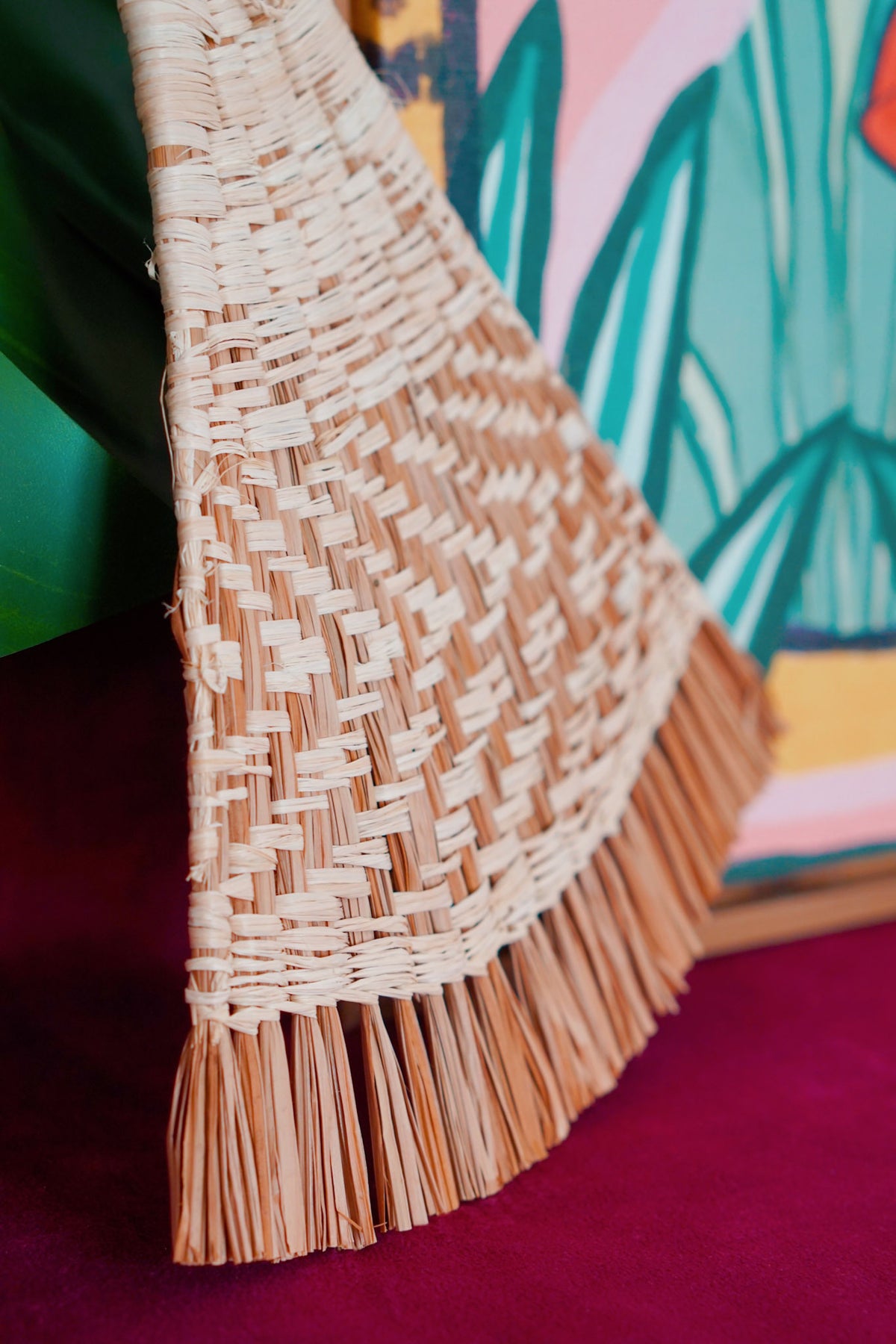 Guyana tibisiri hand fan and wall decor in natural by Lillian & Joan