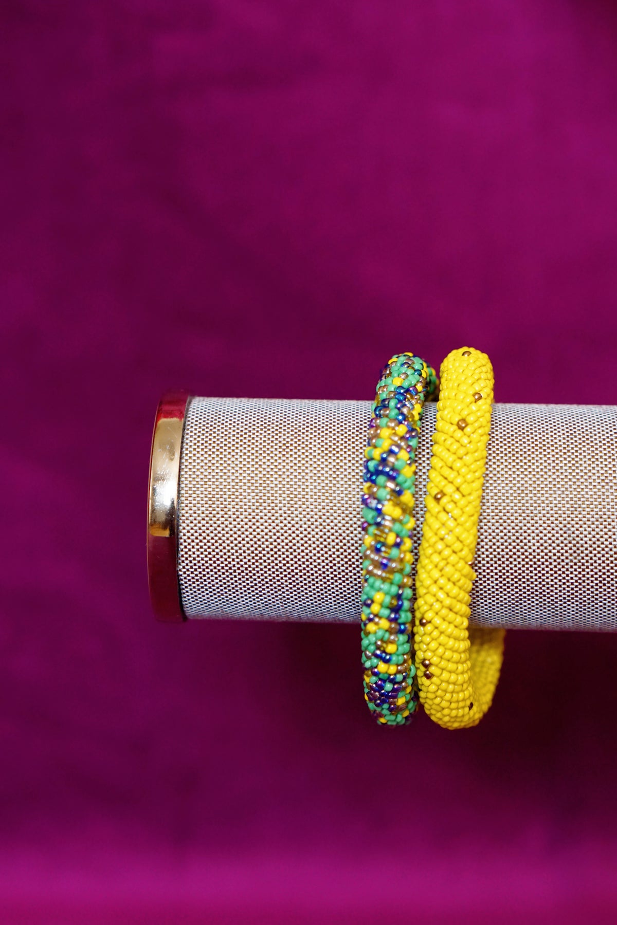 Handmade beaded Maasai bangles by Lillian & Joan