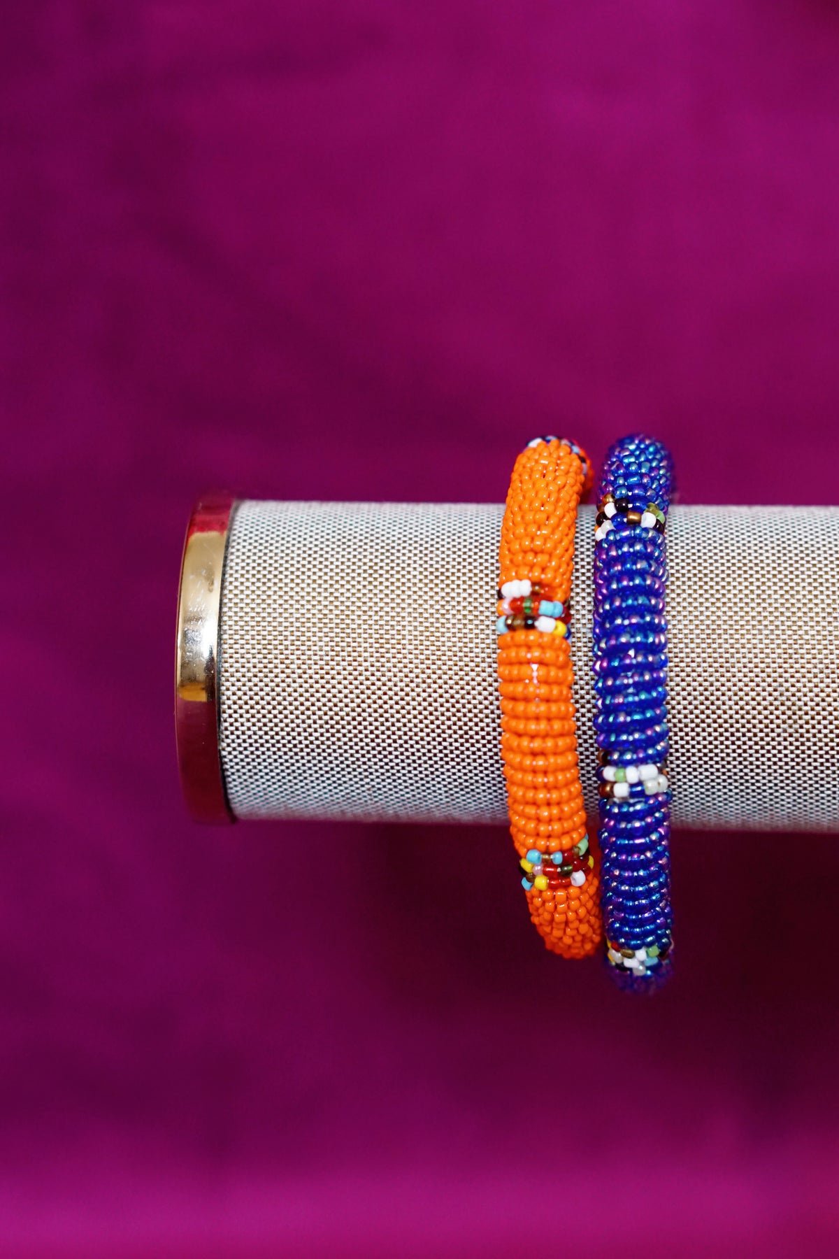 Handmade beaded Maasai bangles by Lillian & Joan